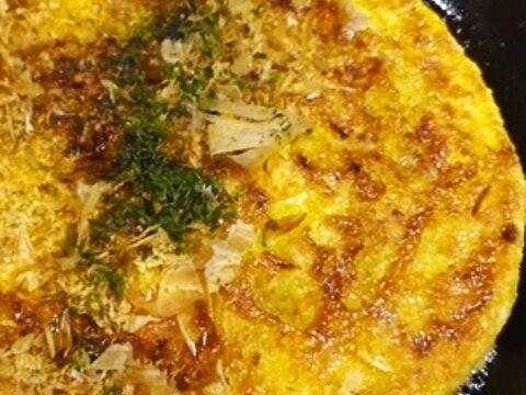 グリルパンで、大和芋ネギ卵焼き